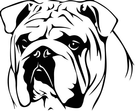 Printable Bulldog Stencil